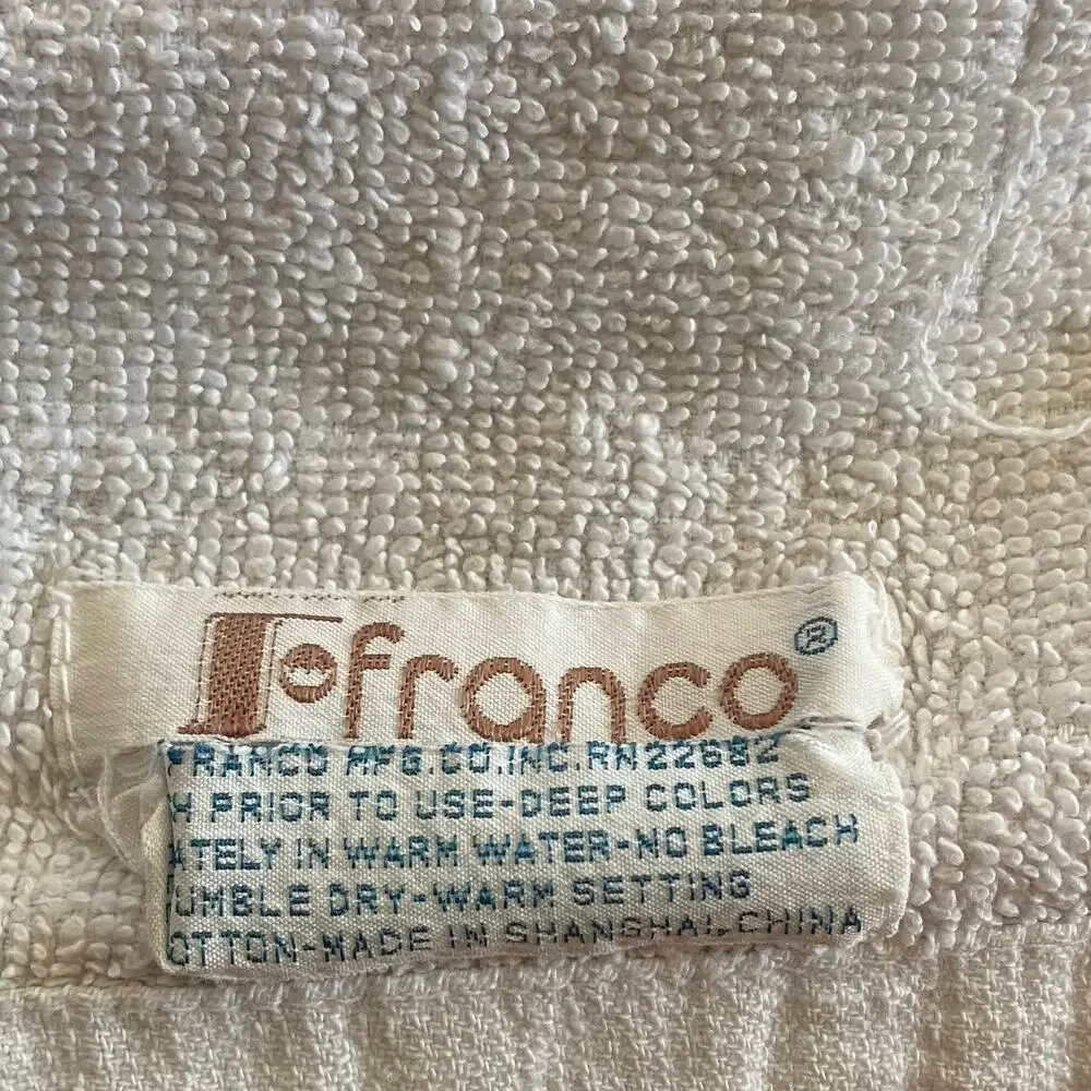 Vintage Walt Disney Mickey Mouse Terry Cloth Bath Beach Towel Franco USA - READ